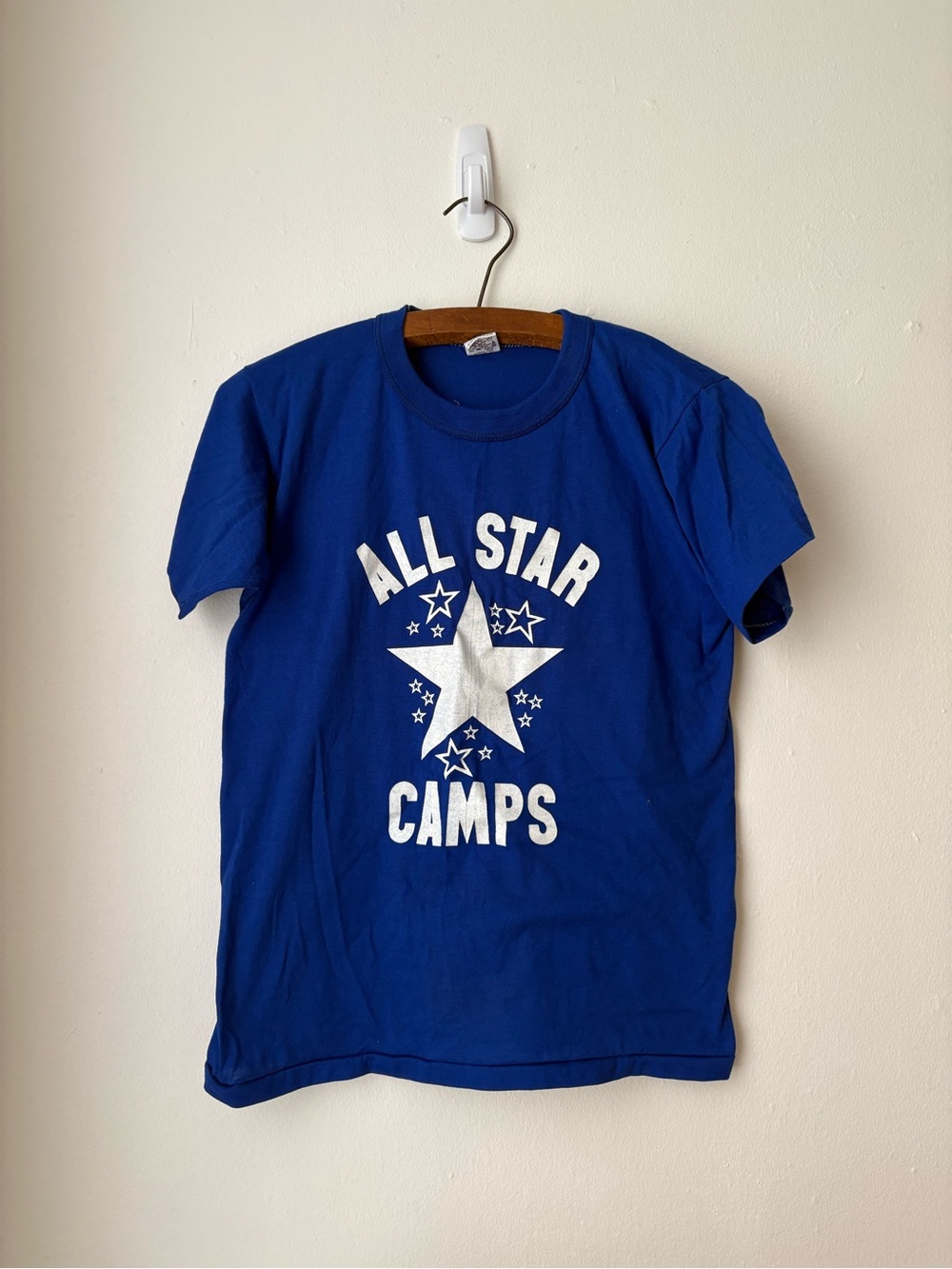 Vintage 1970s All Star Camps Blue Graphic Tee